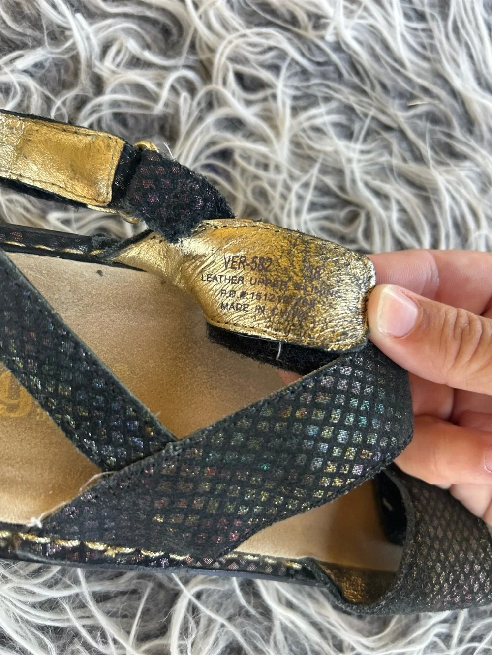 Alegria Leather Sandals with Adj. Straps Verona GEMBOREE 38 US 8 8.5.  Light wea